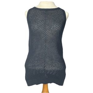 Scotch & Soda Madison Scotch ‘Soraya’ Linen Blend Knit Tank in Navy Blue Size M